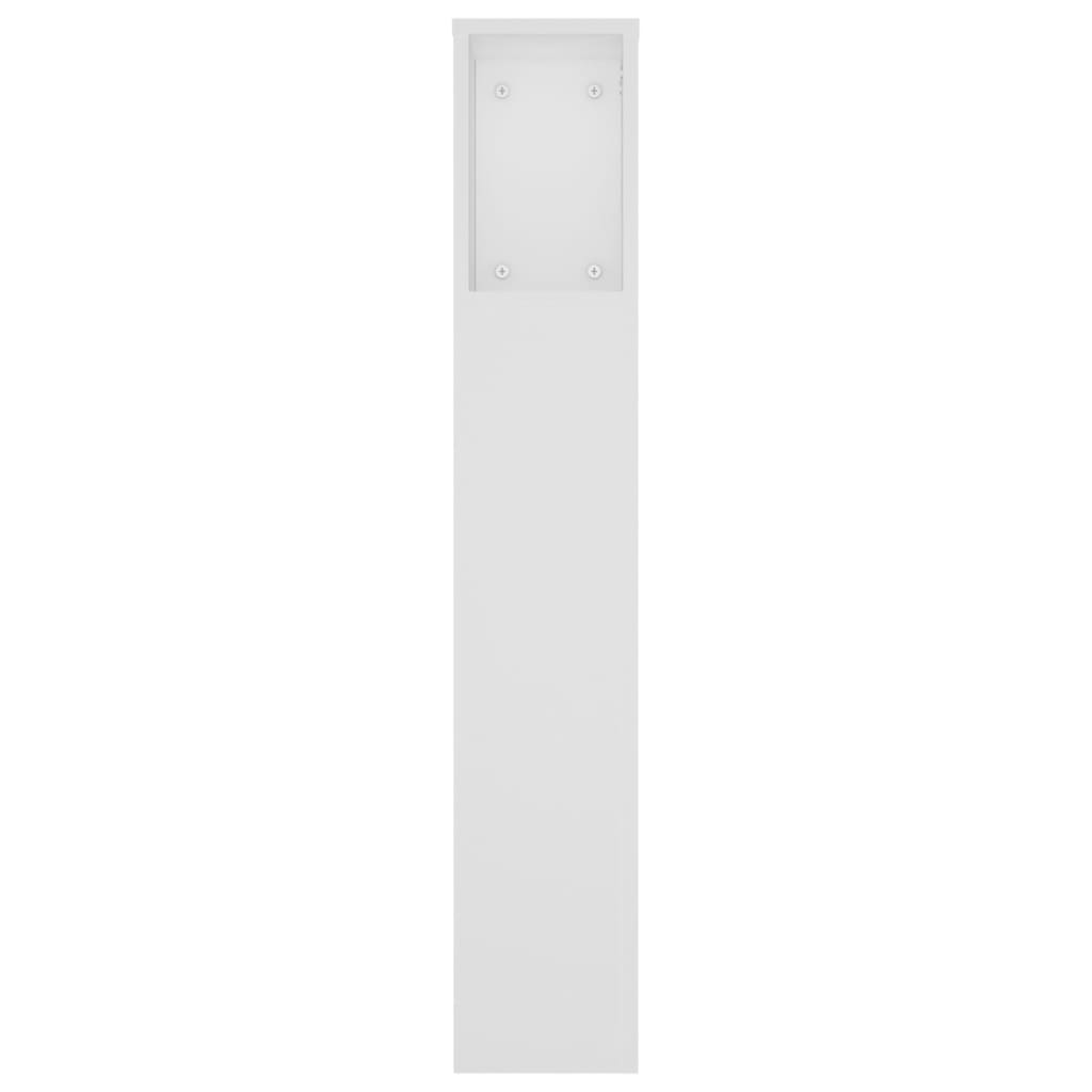 Headboard Cabinet 180cm White Bedroom Storage | Simpledeals