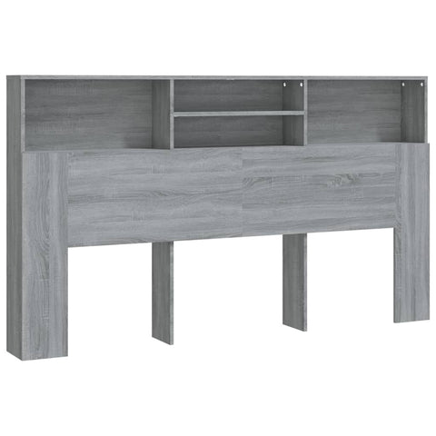 Headboard Cabinet Grey Sonoma