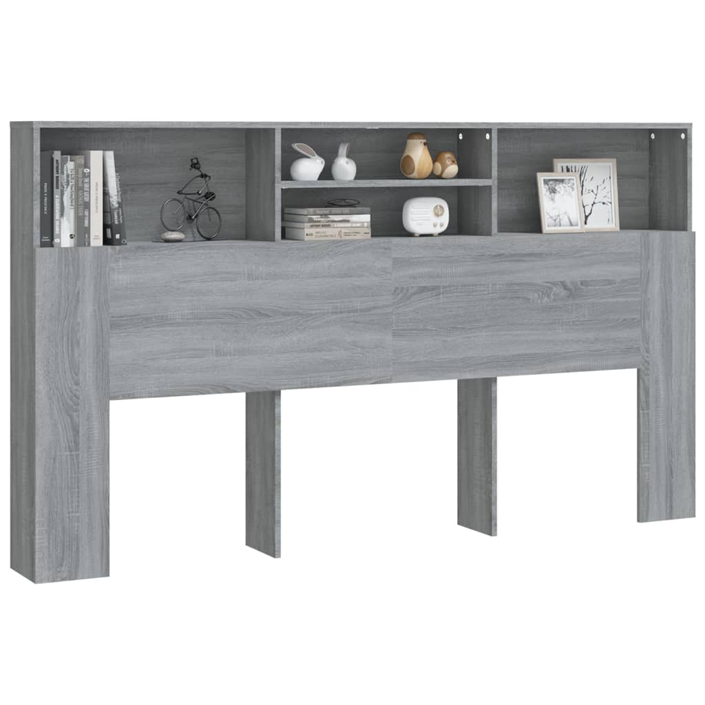 Headboard Cabinet Grey Sonoma
