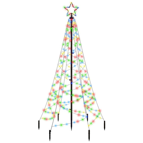 Christmas Tree with Spike Colourful 200 LEDs 180 cm