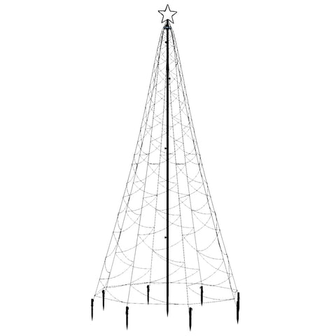 Christmas Tree with Spike Cold White 500 LEDs 300 cm