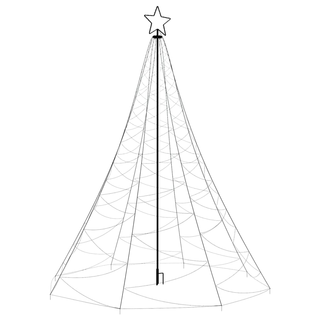 Christmas Tree with Spike Warm White 1400 LEDs 500 cm