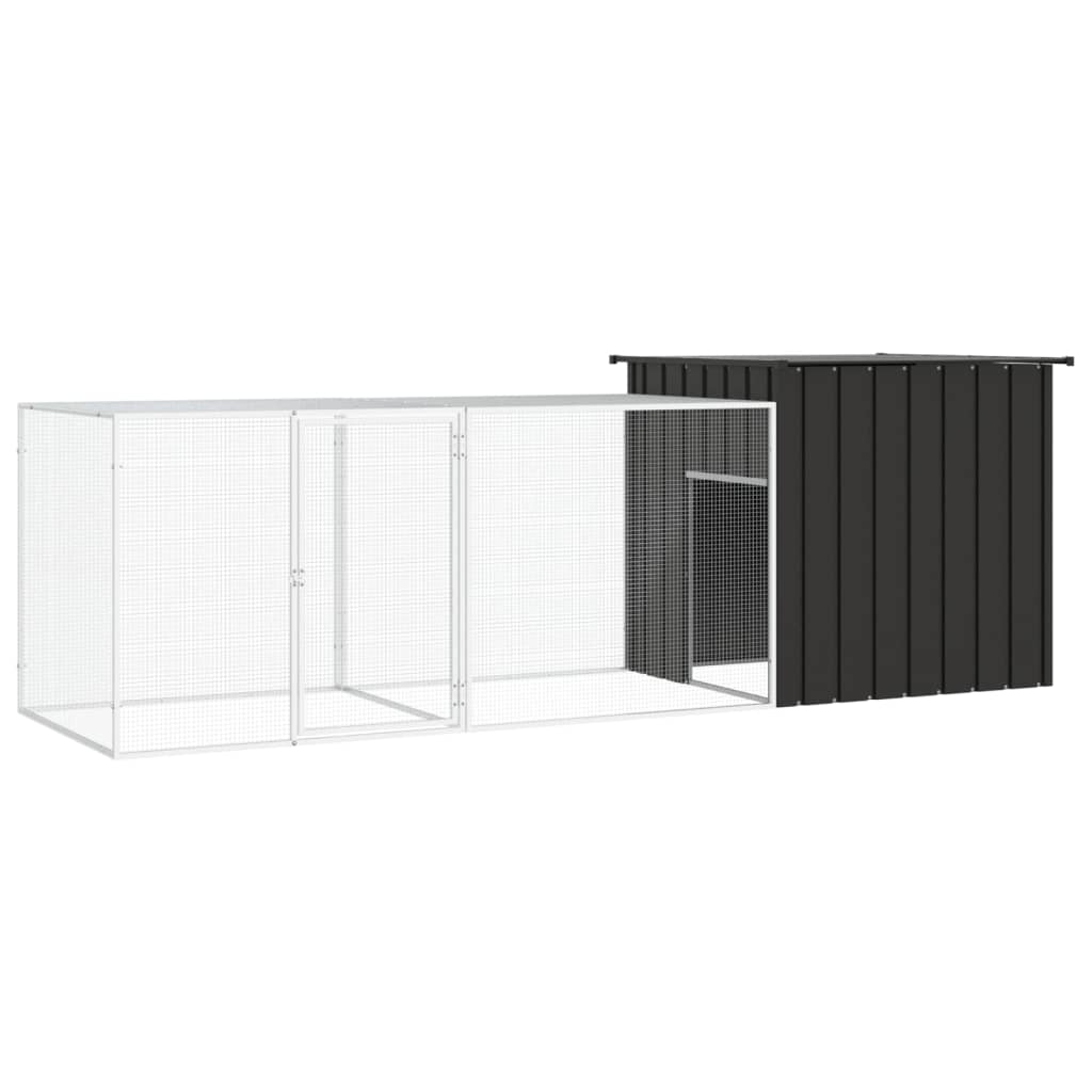 Galvanised Steel Chicken Cage 300cm Anthracite | Simpledeals