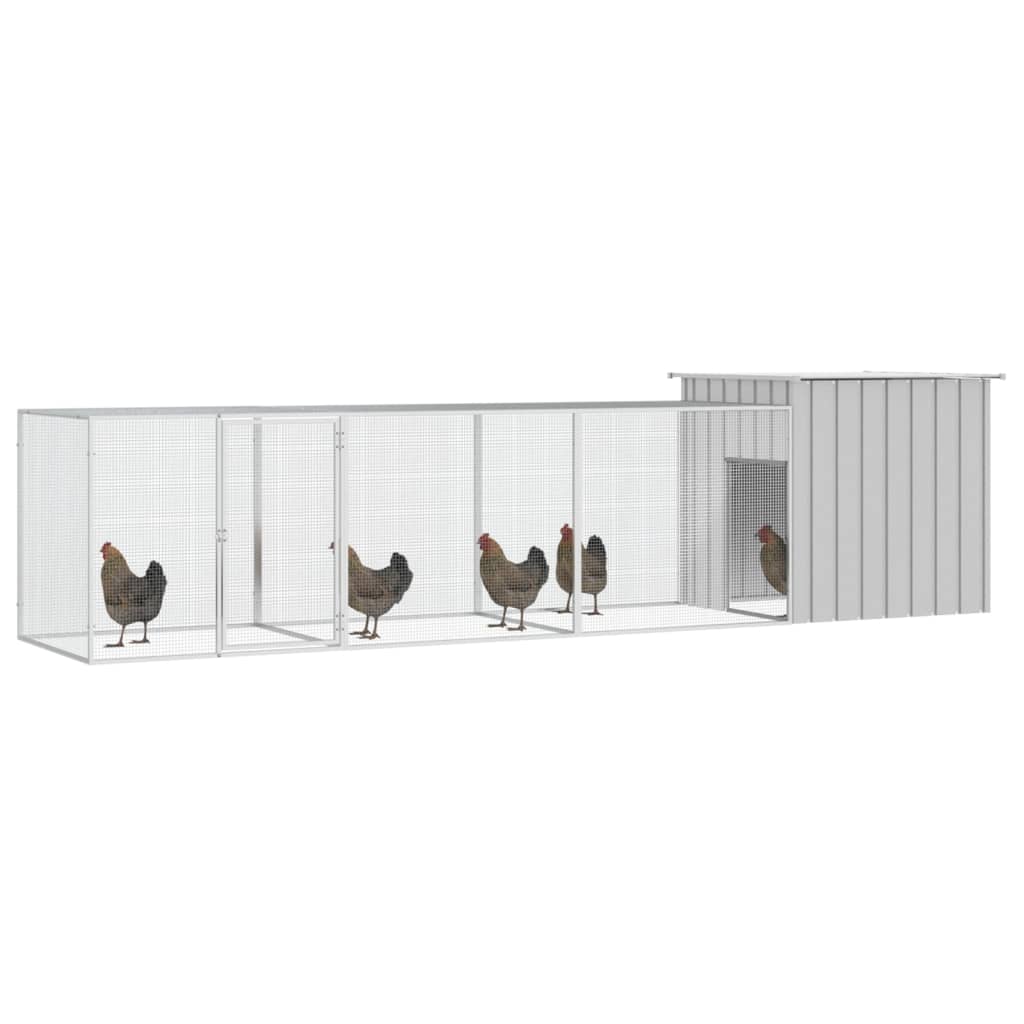 Large Galvanised Steel Chicken Cage Run 400cm | Simpledeals