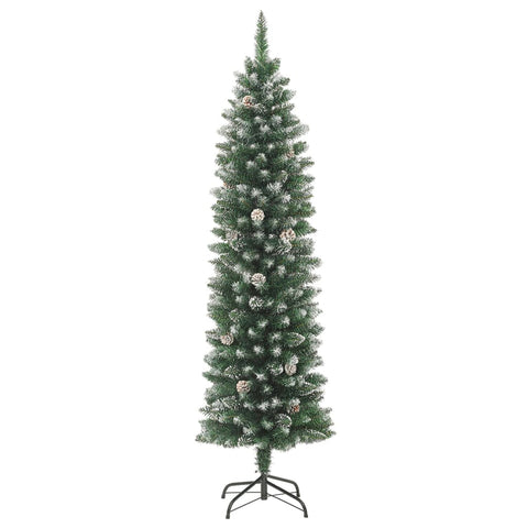 Artificial Slim Christmas Tree with Stand 180 cm PVC