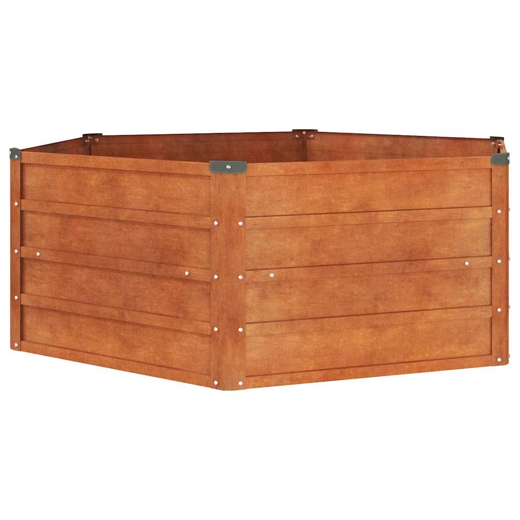 Corten Steel Raised Garden Bed 129x129cm | Simpledeals