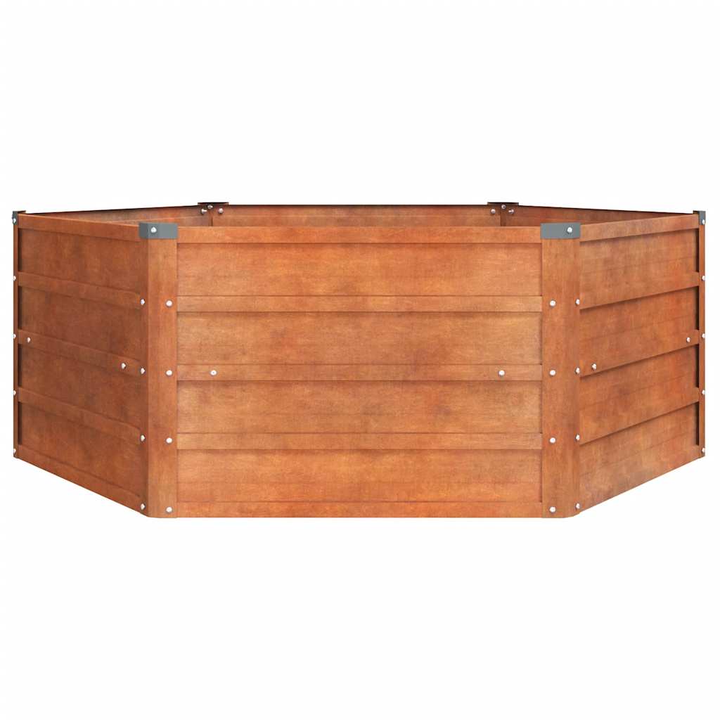 Corten Steel Raised Garden Bed 129x129cm | Simpledeals