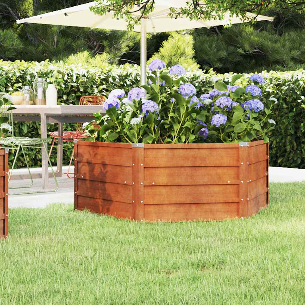 Corten Steel Raised Garden Bed 129x129cm | Simpledeals
