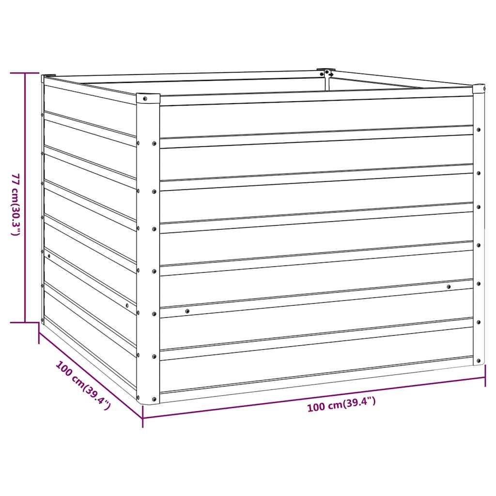 Corten Steel Raised Garden Bed 100x100cm | Simpledeals