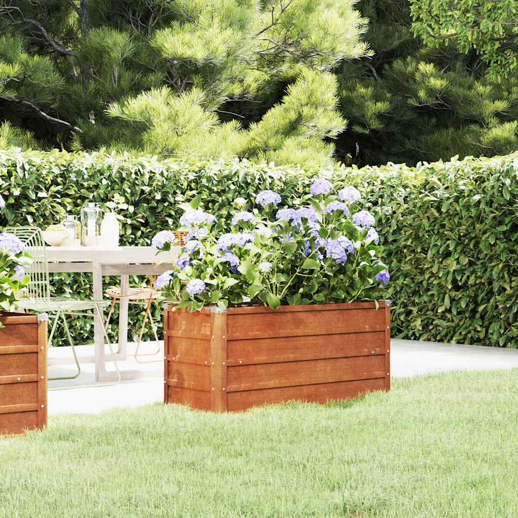 Corten Steel Raised Garden Bed 100x40cm | Simpledeals