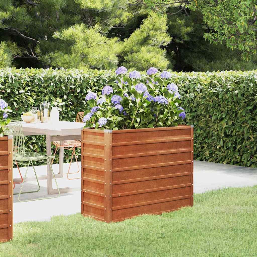 Corten Steel Raised Garden Bed 100x40cm | Simpledeals