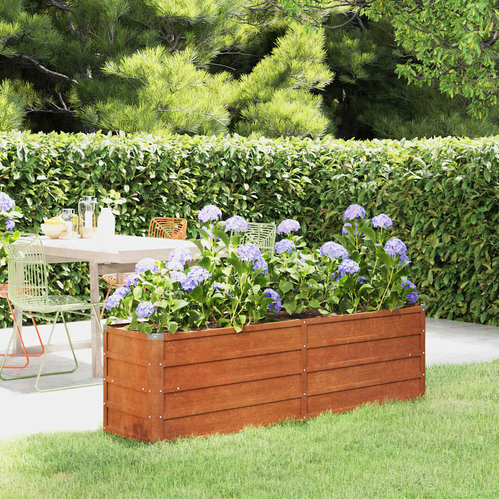 Corten Steel Raised Garden Bed 160x40cm | Simpledeals
