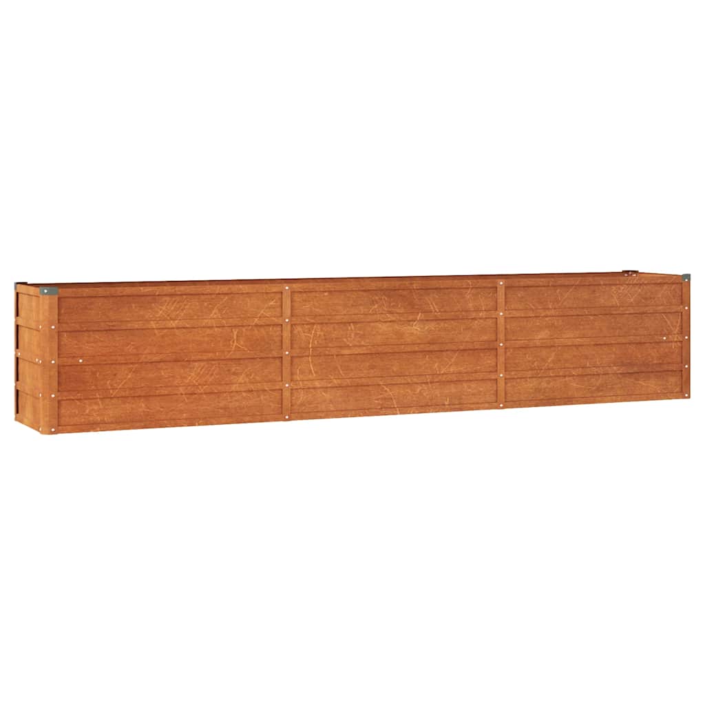 Corten Steel Raised Garden Bed 240cm Rusty | Simpledeals