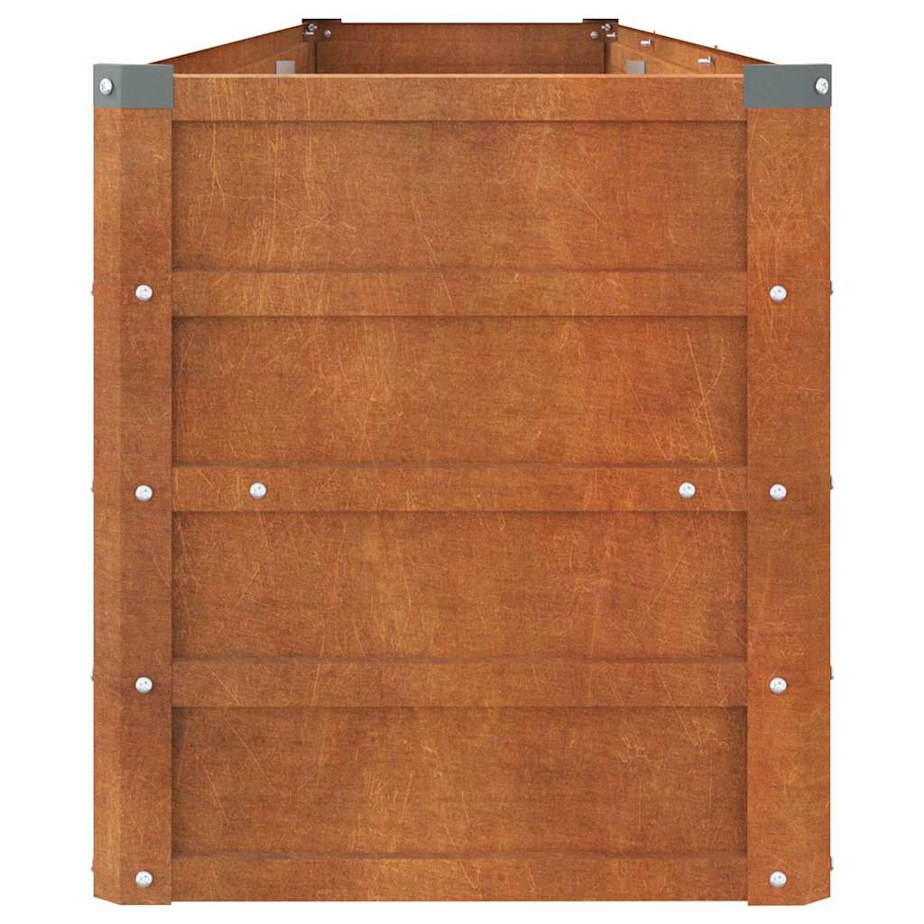 Corten Steel Raised Garden Bed 240cm Rusty | Simpledeals