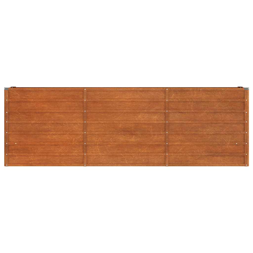 Corten Steel Raised Garden Bed 240cm Rusty | Simpledeals