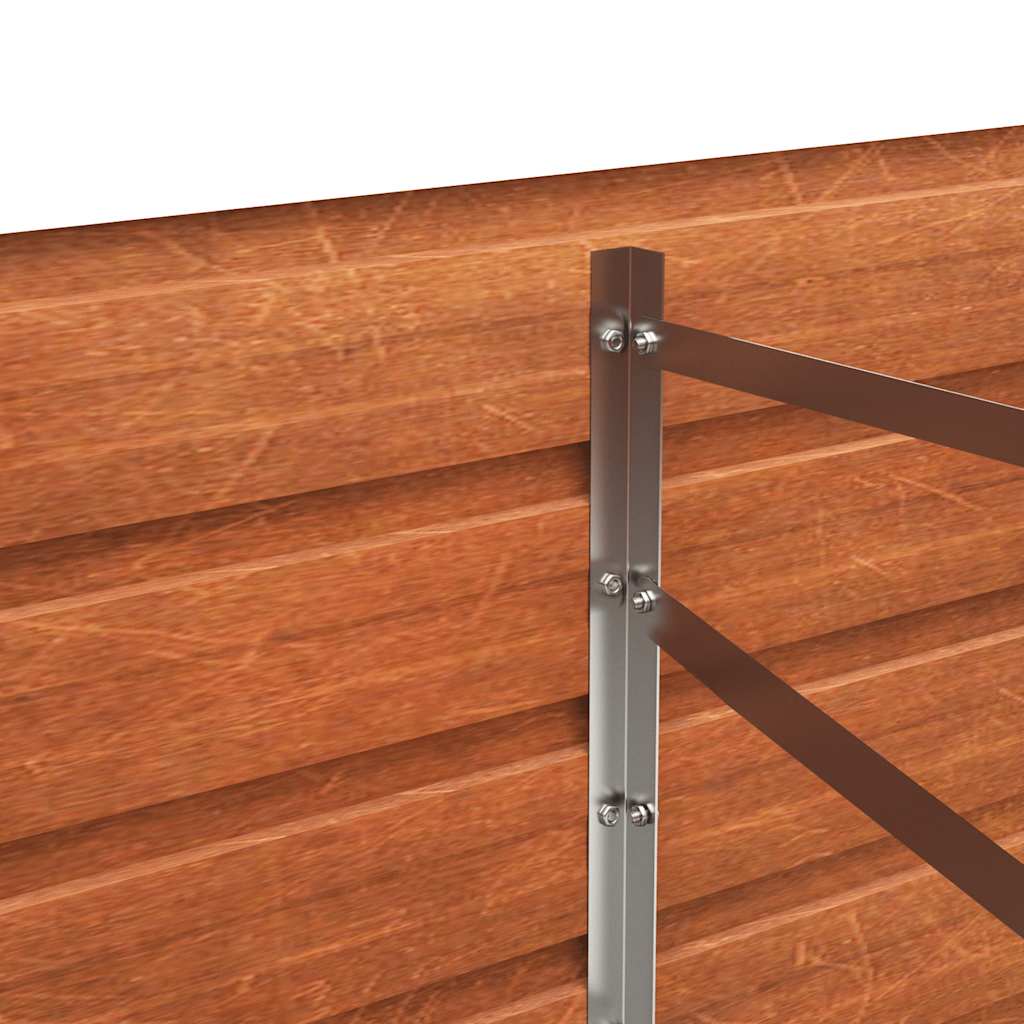Corten Steel Raised Garden Bed 240cm Rusty | Simpledeals