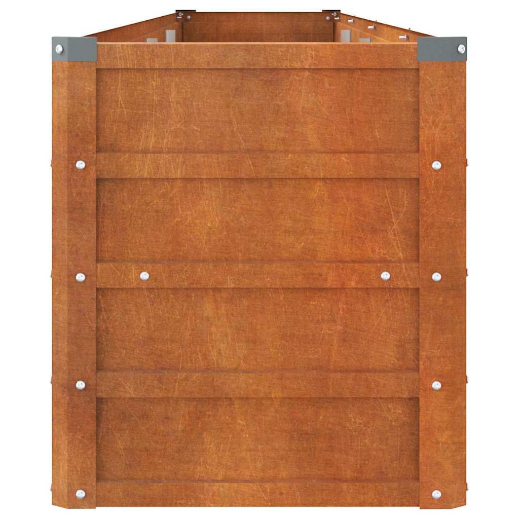 Corten Steel Raised Garden Bed 320cm Rustic | Simpledeals