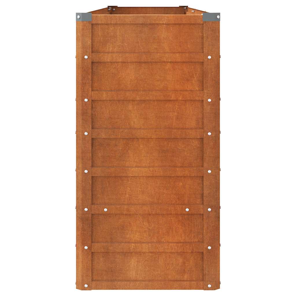 Corten Steel Raised Garden Bed 320cm Rusty | Simpledeals