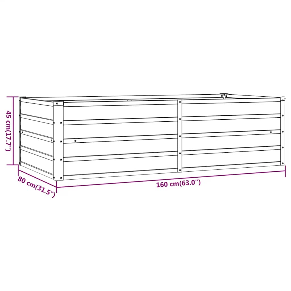 Corten Steel Raised Garden Bed 160x80cm | Simpledeals