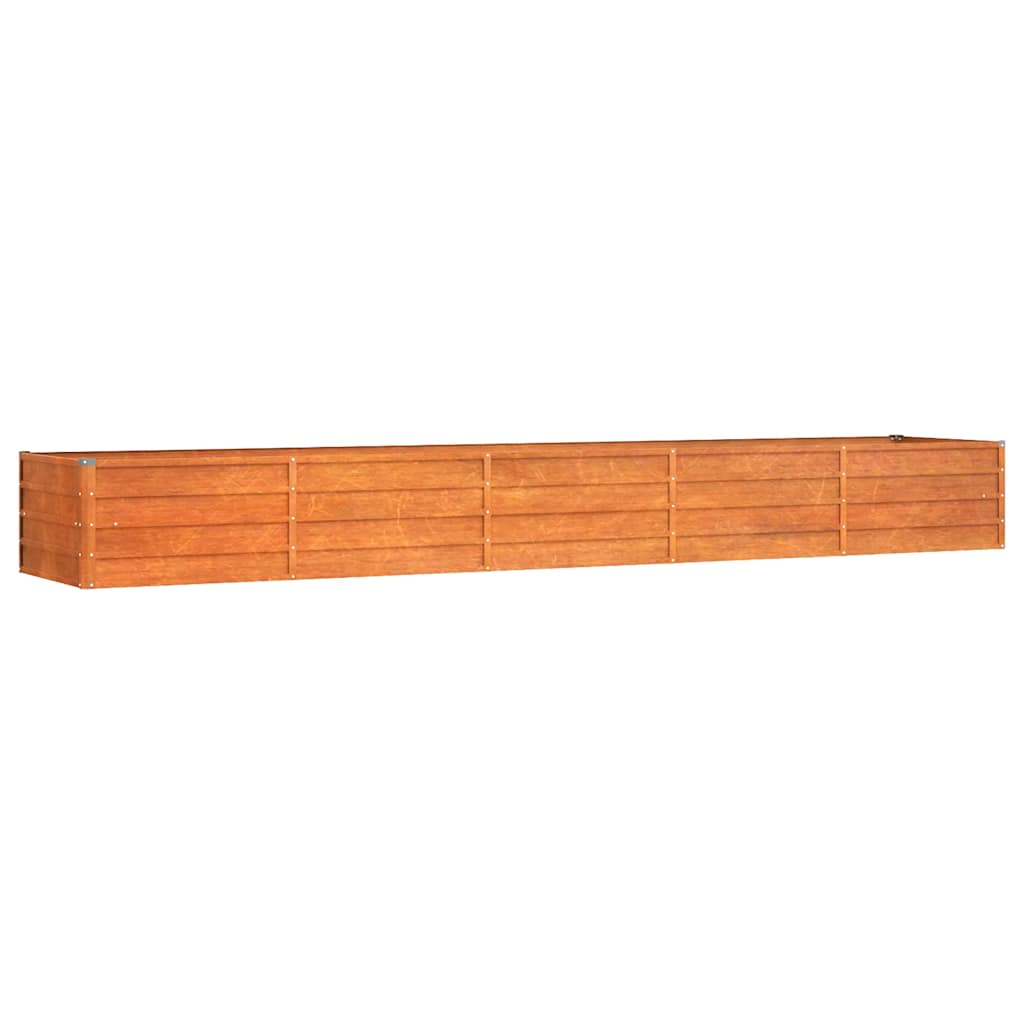 Corten Steel Raised Garden Bed 400x80cm | Simpledeals