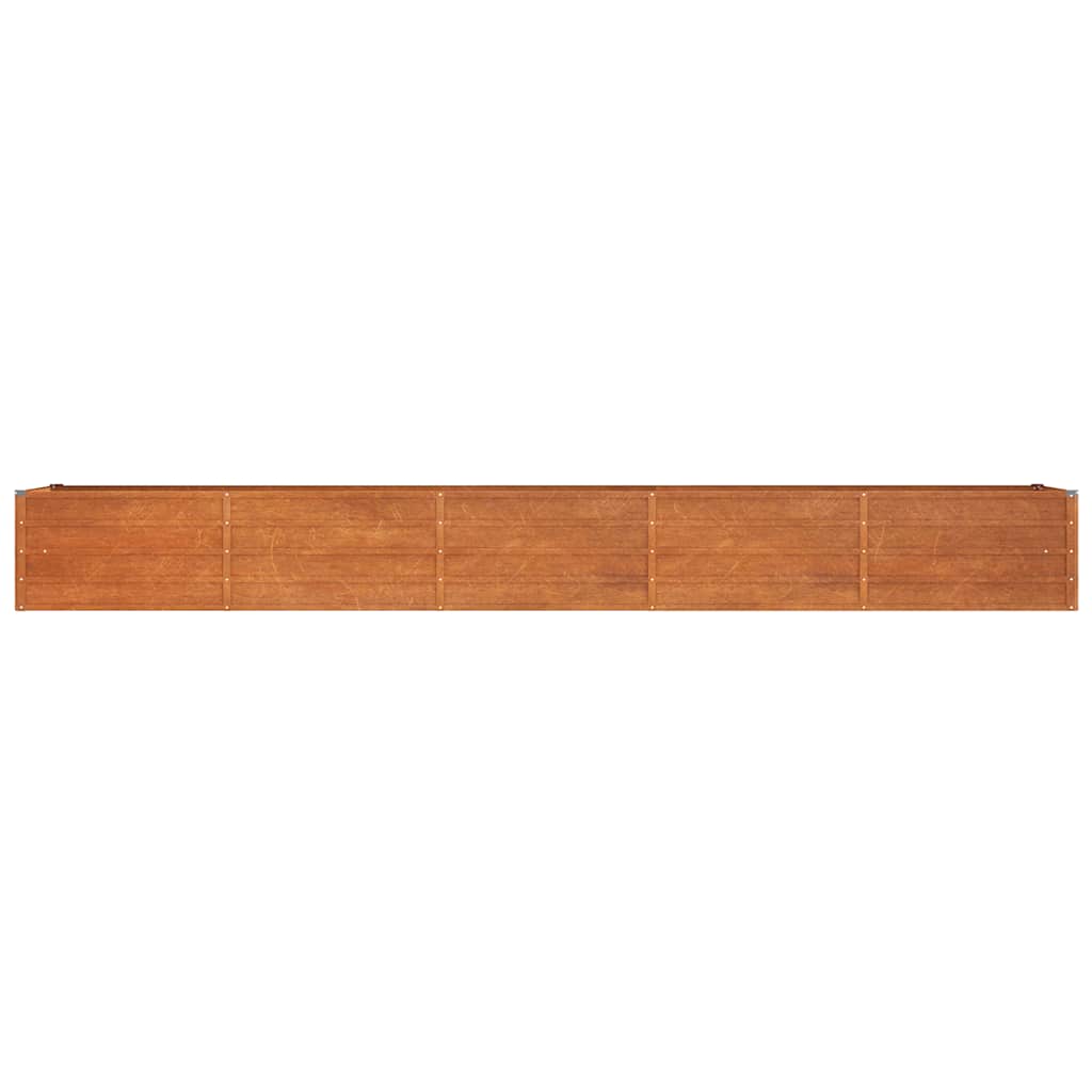 Corten Steel Raised Garden Bed 400x80cm | Simpledeals