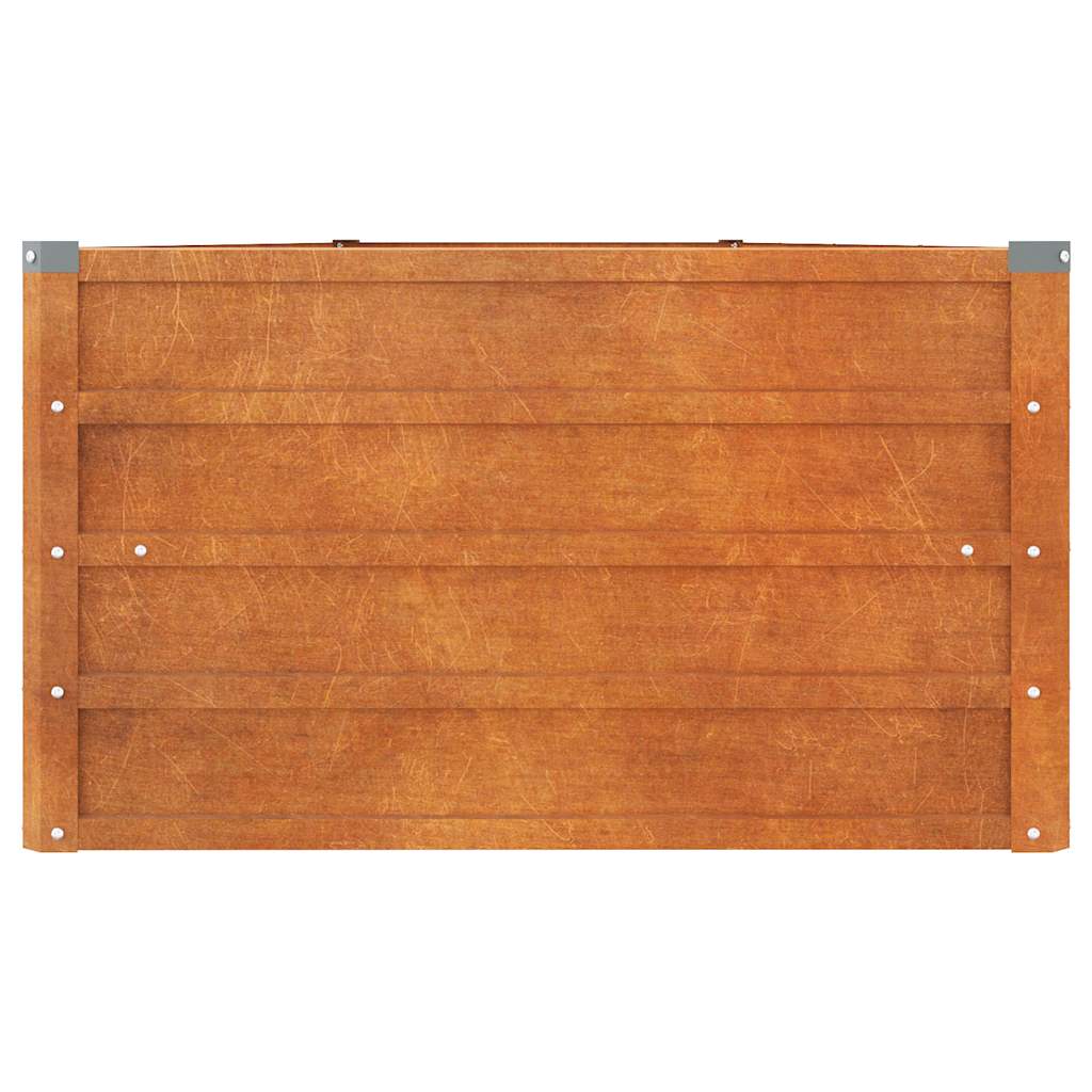 Corten Steel Raised Garden Bed 400x80cm | Simpledeals