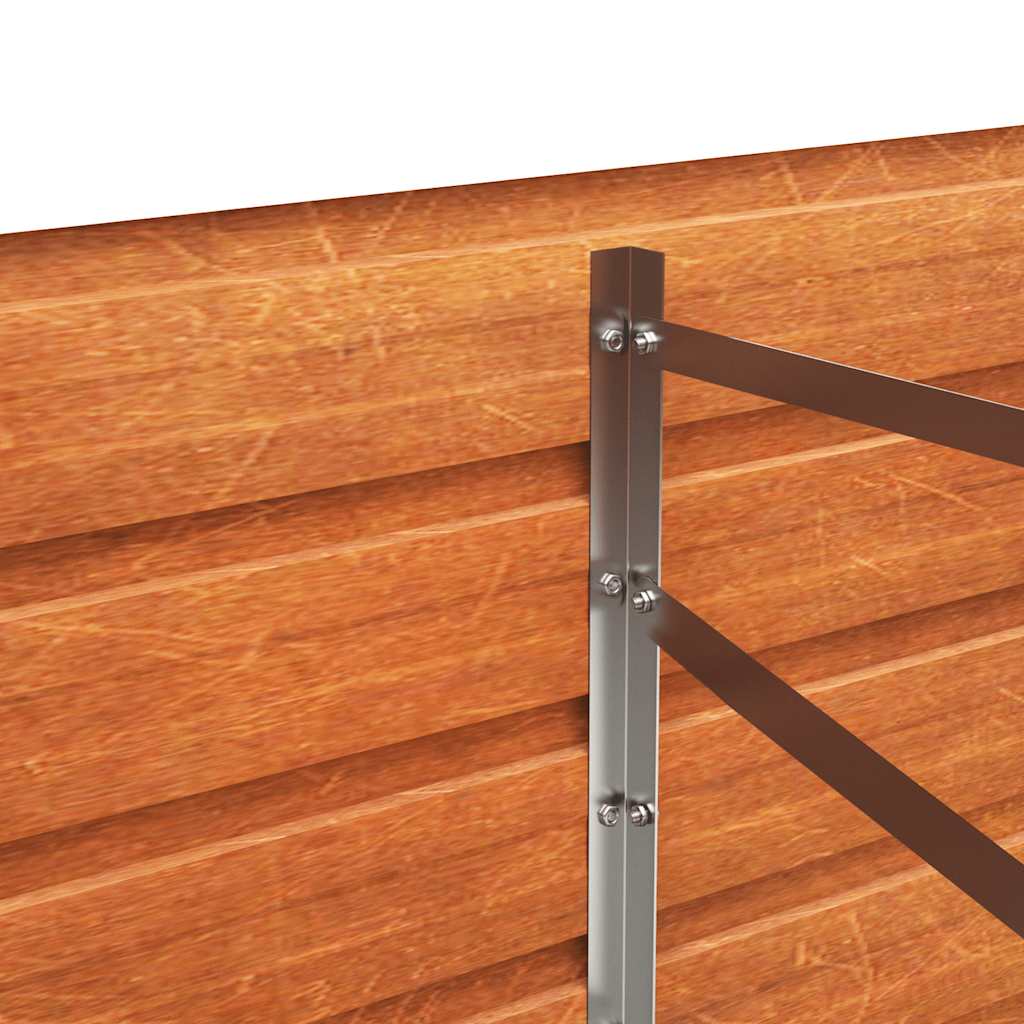 Corten Steel Raised Garden Bed 400x80cm | Simpledeals