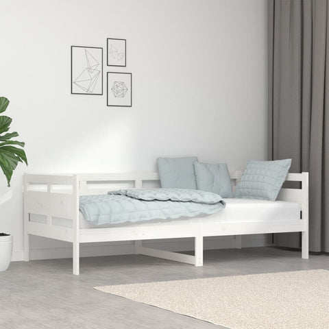 Day Bed White Solid Wood Pine