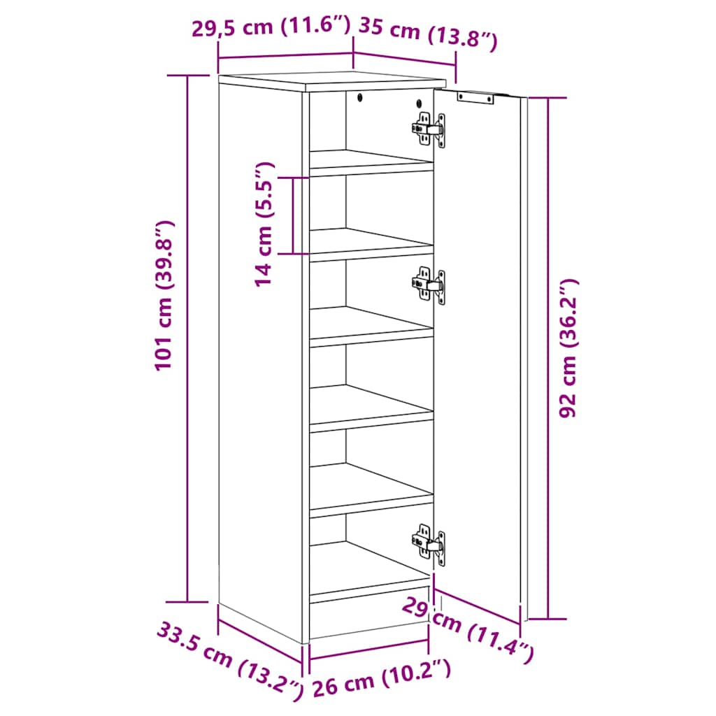 White Shoe Cabinet Engineered Wood 100cm | Simpledeals