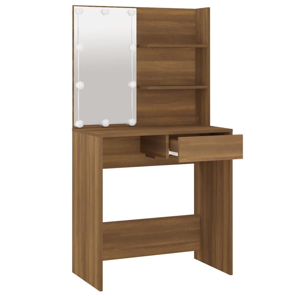 Dressing Table with LED Oak