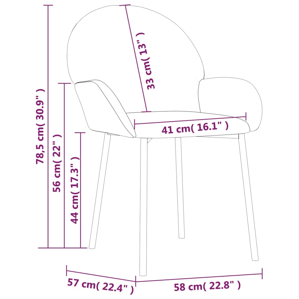 Dining Chairs 2 pcs Dark Grey Velvet | 2 Pcs