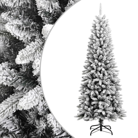 Artificial Christmas Tree with Flocked Snow 180 cm PVC&PE