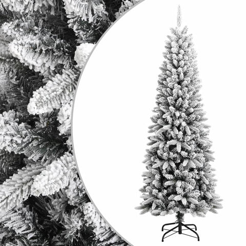 Artificial Christmas Tree with Flocked Snow 240 cm PVC&PE