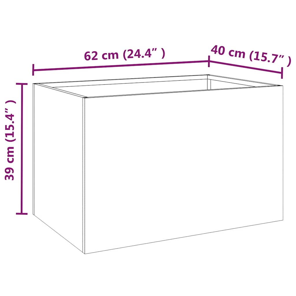 Corten Steel Garden Planter 62x40cm | Simpledeals