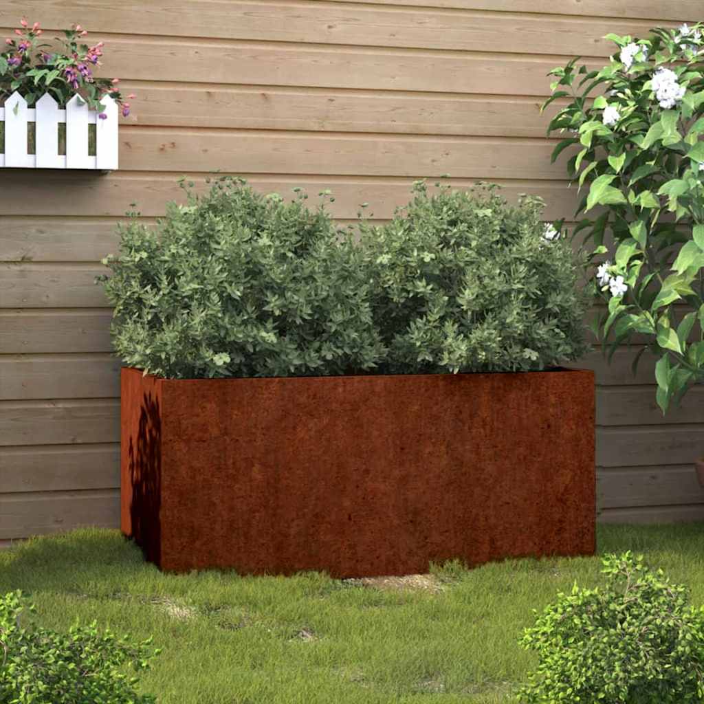 Corten Steel Garden Planter 62x40cm | Simpledeals