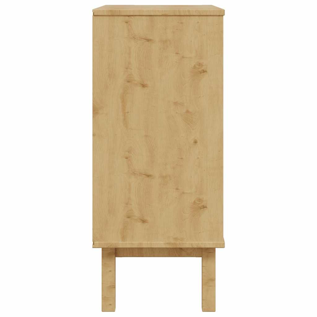 Drawer Cabinet OTTA Brown&White Solid Wood Pine