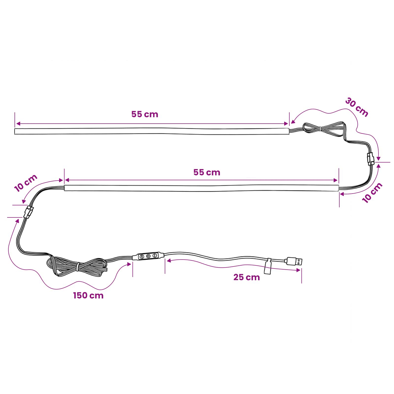 Led Strip Light Black