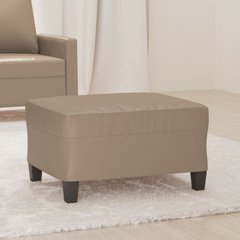 Footstool Cappuccino Faux Leather