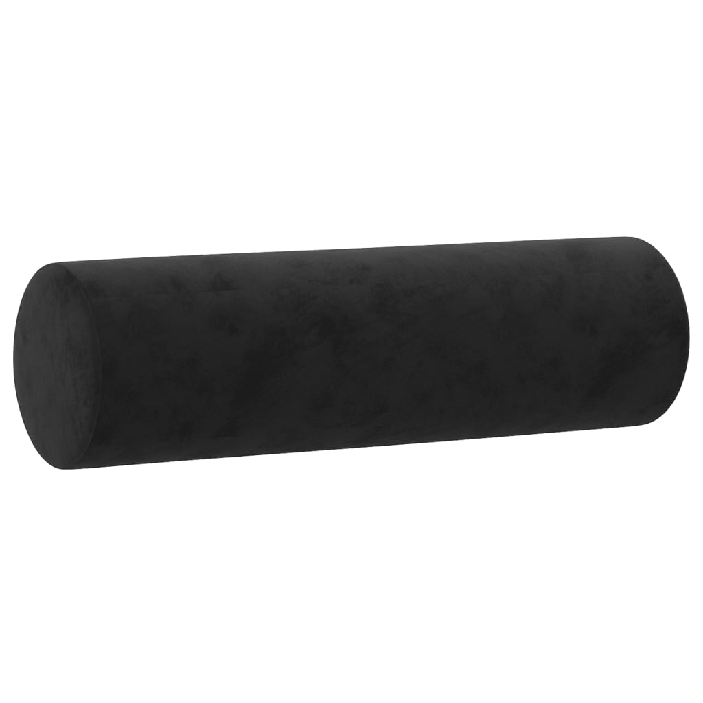 Black Velvet Bolster Pillows Set of 2 | Simpledeals