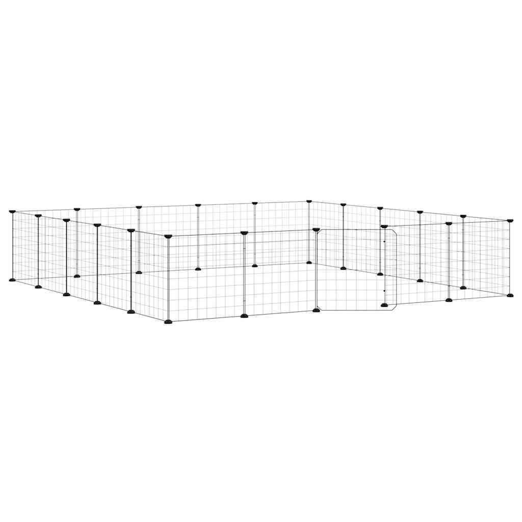 20-Panel Steel Pet Cage Playpen Black | Simpledeals