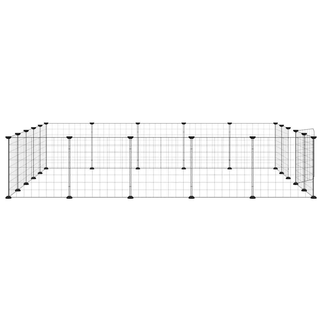 20-Panel Steel Pet Cage Playpen Black | Simpledeals