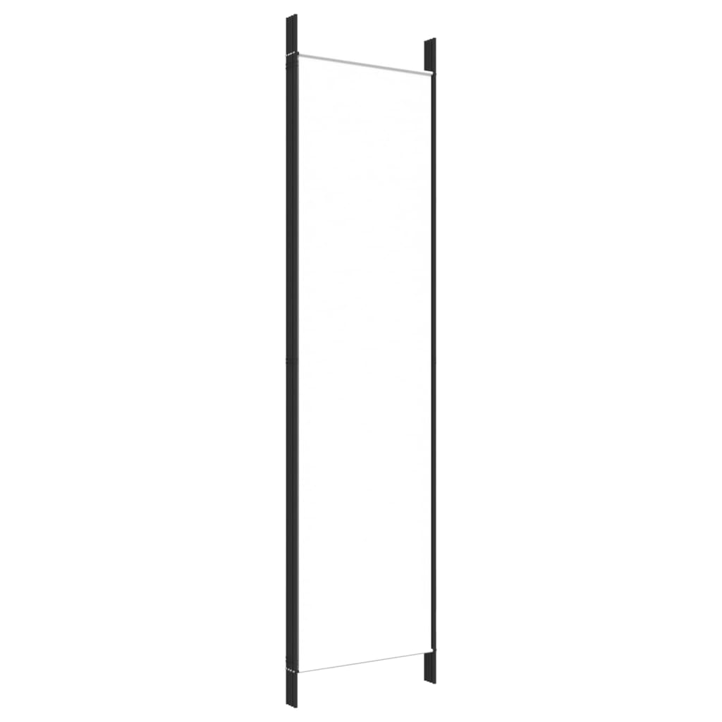 4-Panel Fabric Room Divider 200cm White | Simpledeals