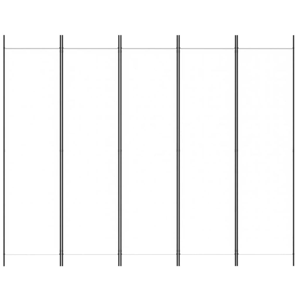 5-Panel Fabric Room Divider 250x200cm | Simpledeals