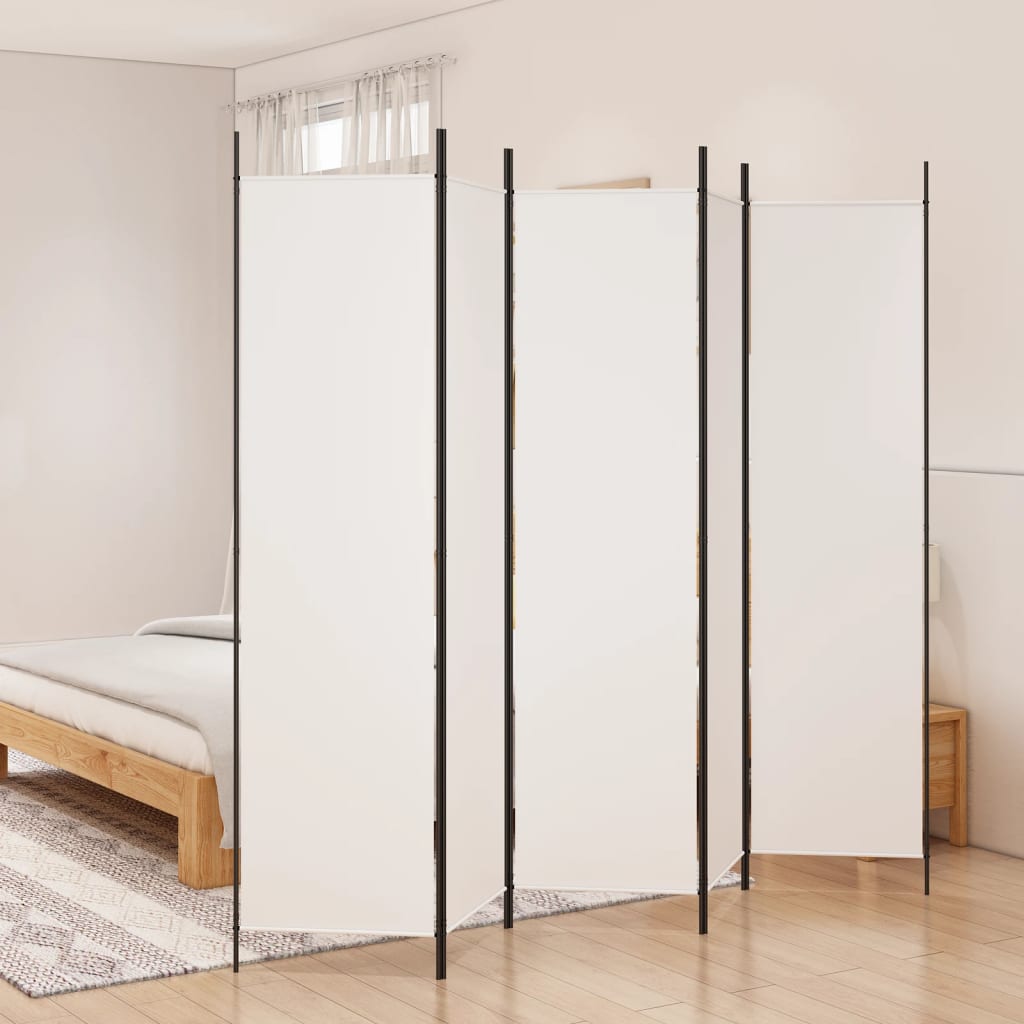 5-Panel Fabric Room Divider 250x200cm | Simpledeals