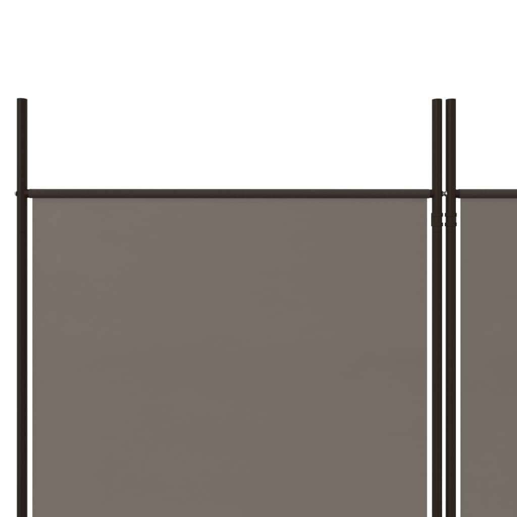 5-Panel Room Divider 250x200cm Anthracite | Simpledeals