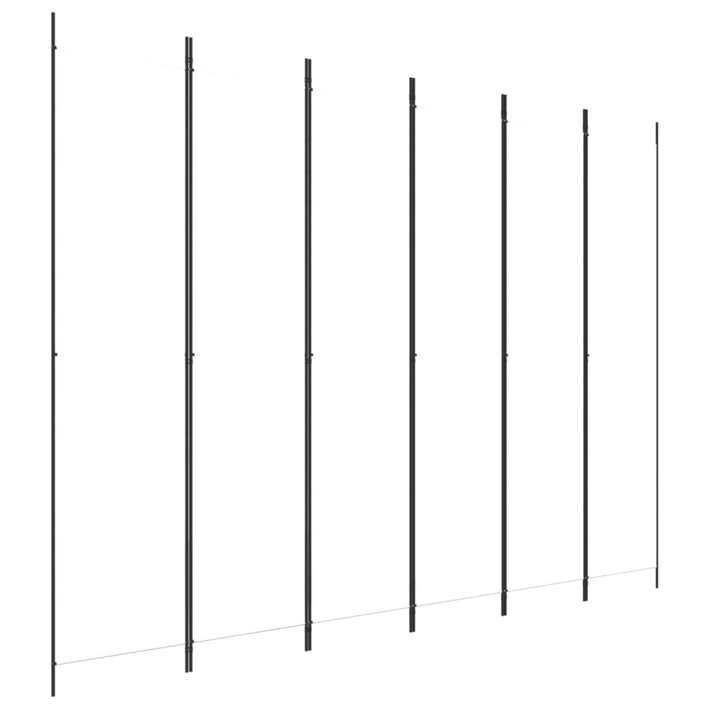6-Panel Room Divider 300x220cm White Fabric | Simpledeals