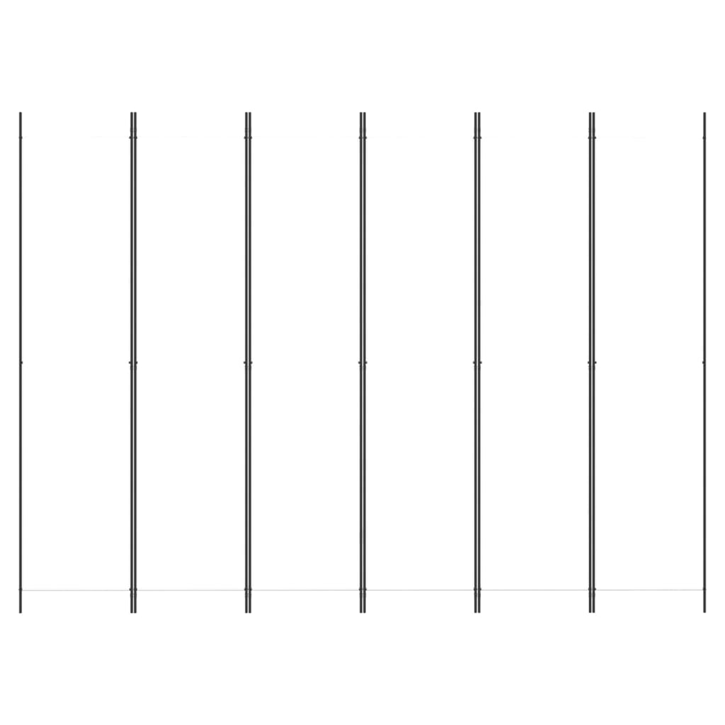 6-Panel Room Divider 300x220cm White Fabric | Simpledeals