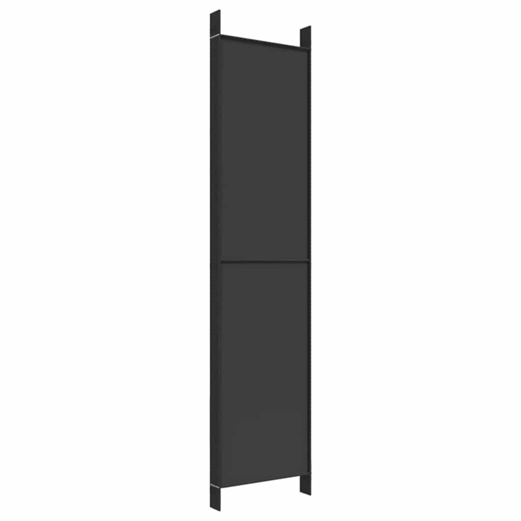 6-Panel Room Divider Black 300x220cm | Simpledeals