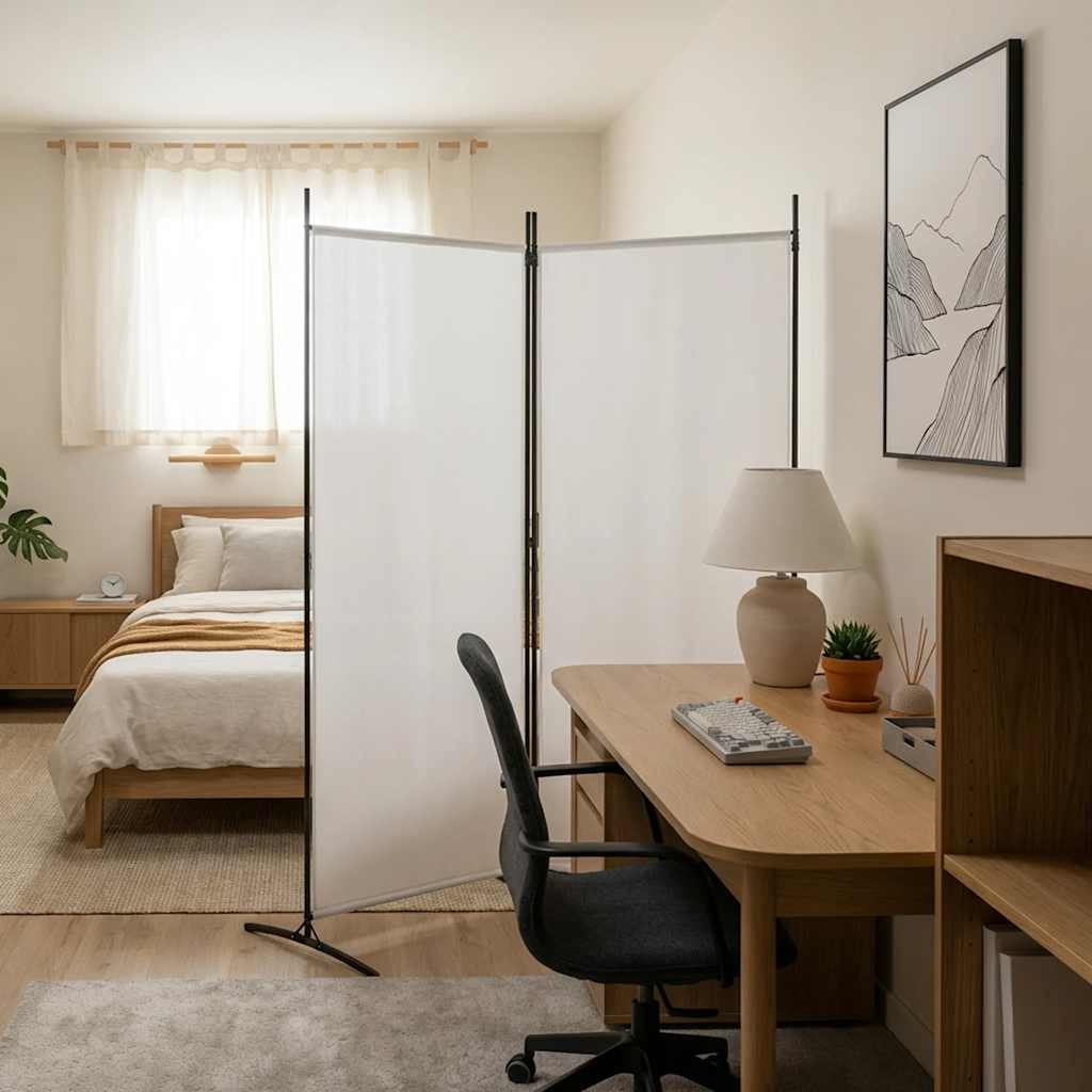 2-Panel Fabric Room Divider 175x180cm | Simpledeals