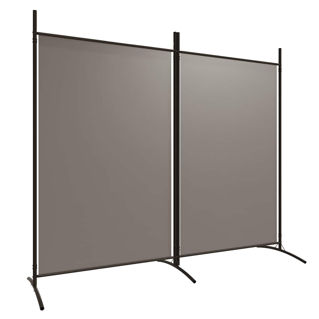 2-Panel Fabric Room Divider Anthracite 175x180cm | Simpledeals